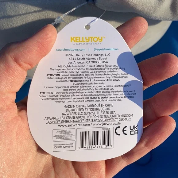 Original Squishmallows Cherish Size 7 “ Inch Rainbow Elephant 2022 NWTS - Picture 5 of 9